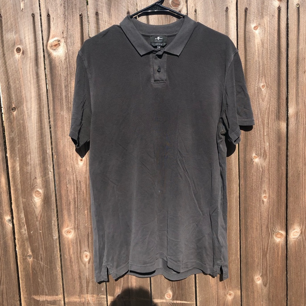 Sleeve Polo in Black Seven for all mankind